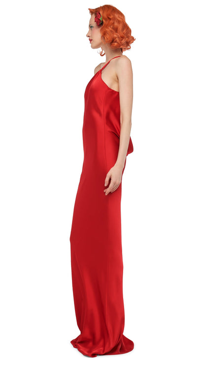 Norma Kamali ONE SHOULDER BIAS GOWN