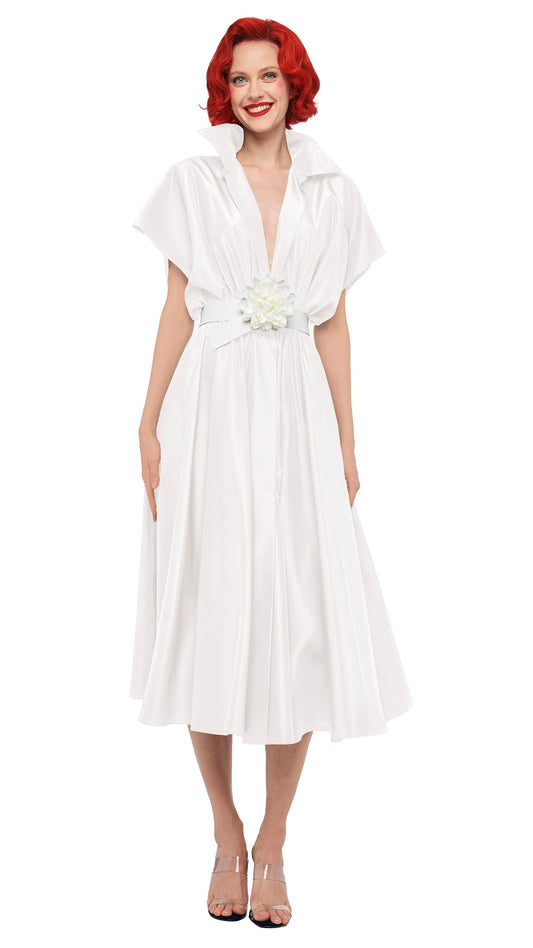 Norma Kamali SUPER OS SLEEVELESS BF NK SHIRT FLARED DRESS