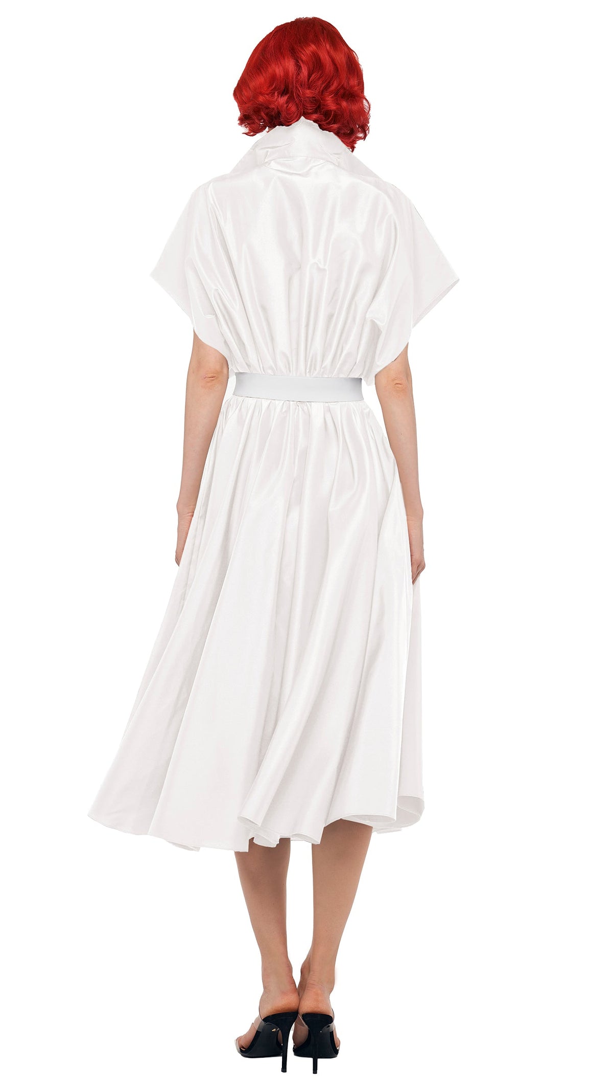 Norma Kamali SUPER OS SLEEVELESS BF NK SHIRT FLARED DRESS