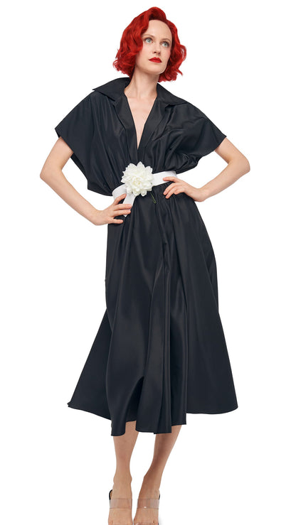 Norma Kamali SUPER OS SLEEVELESS BF NK SHIRT FLARED DRESS