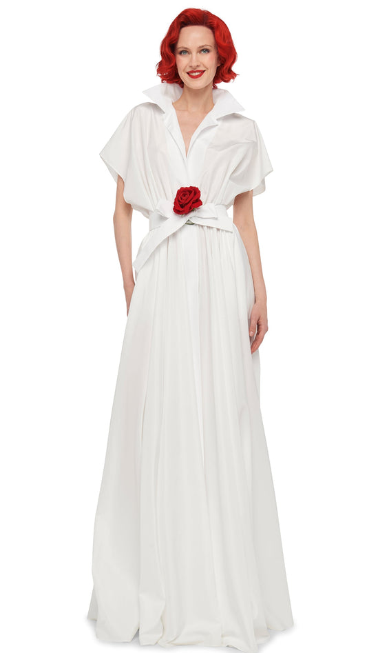 Norma Kamali SUPER OS SLEEVELESS BF NK SHIRT FLARED GOWN