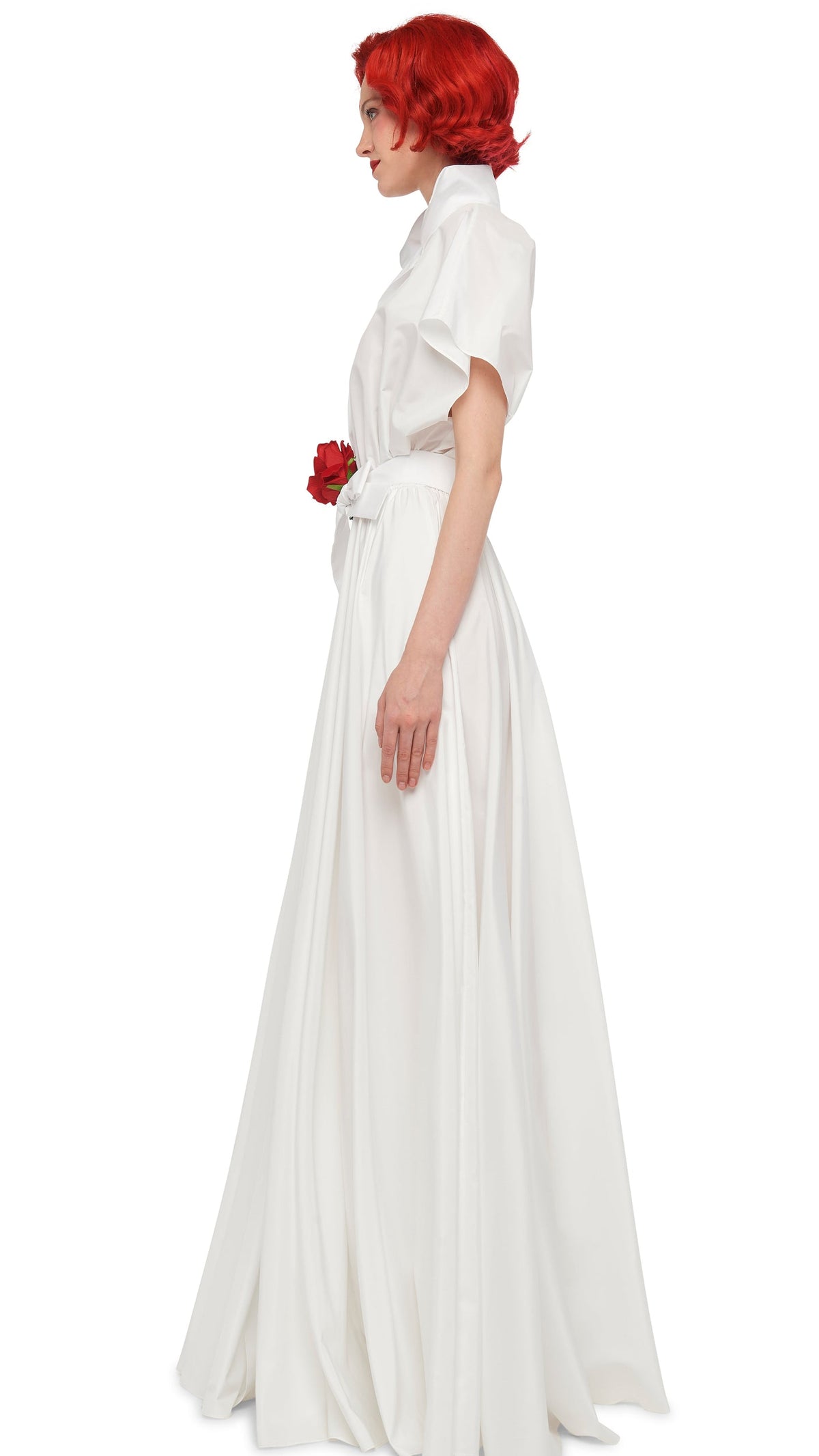 Norma Kamali SUPER OS SLEEVELESS BF NK SHIRT FLARED GOWN