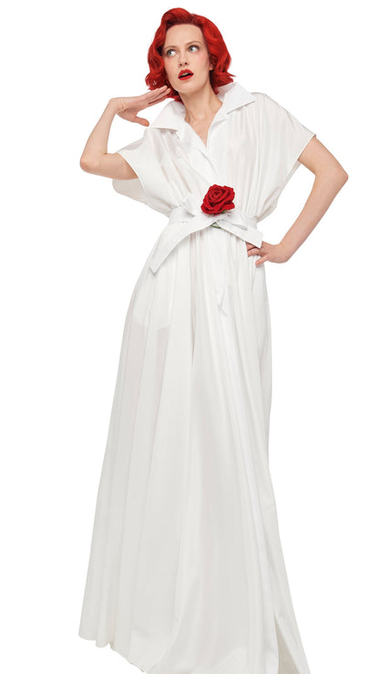 Norma Kamali SUPER OS SLEEVELESS BF NK SHIRT FLARED GOWN