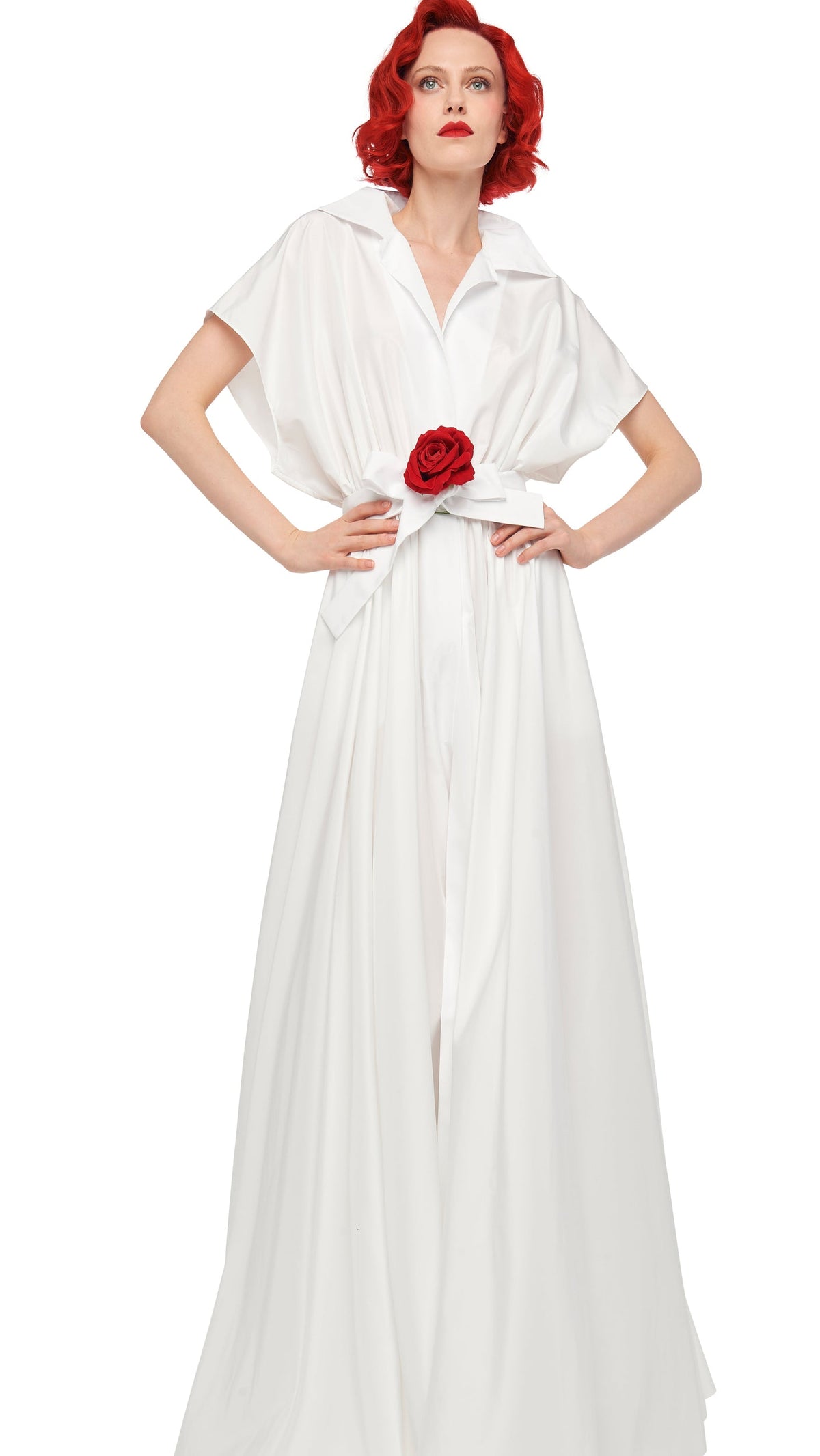Norma Kamali SUPER OS SLEEVELESS BF NK SHIRT FLARED GOWN