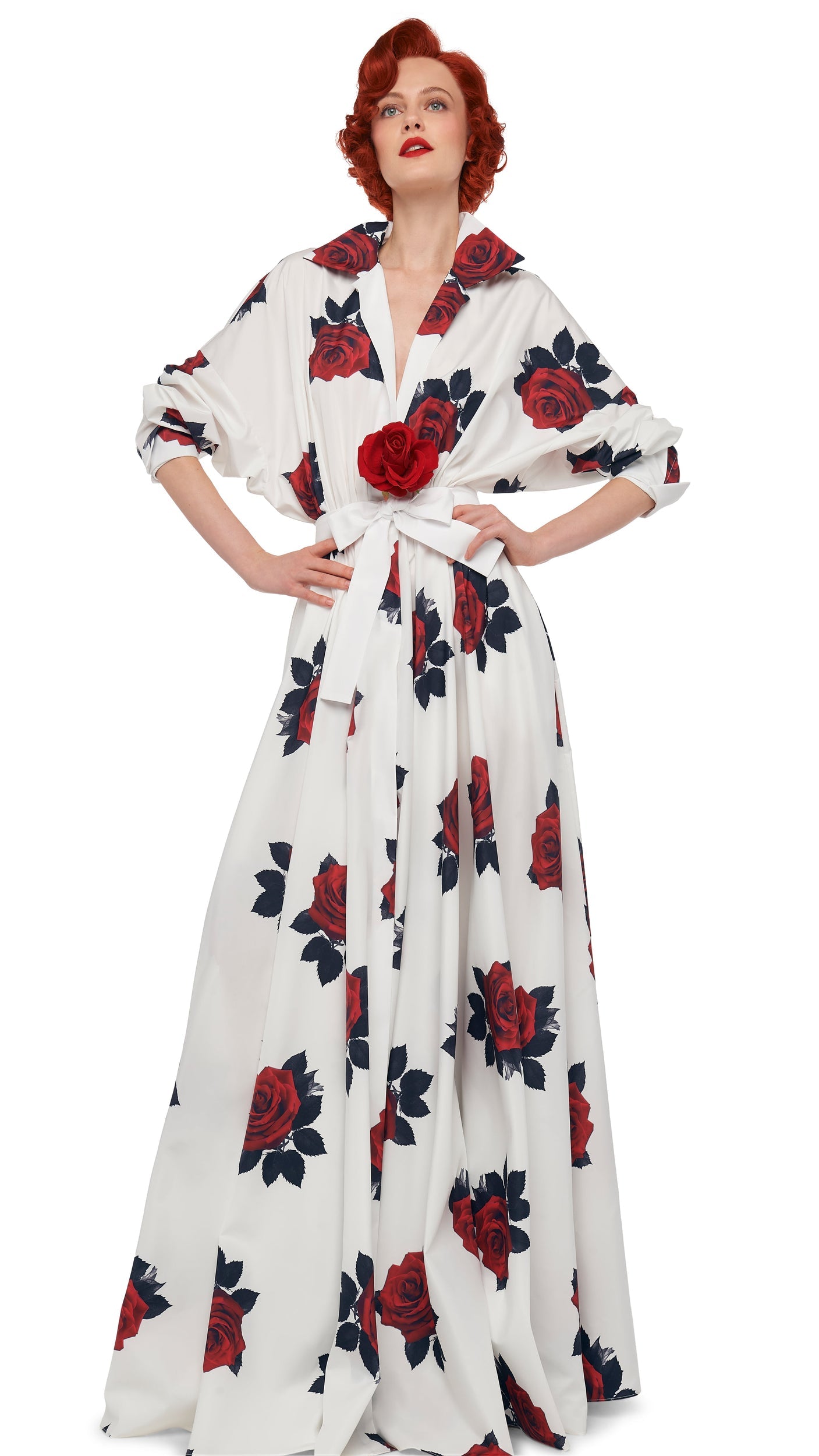 Norma Kamali SUPER OS BF NK SHIRT FLARED GOWN