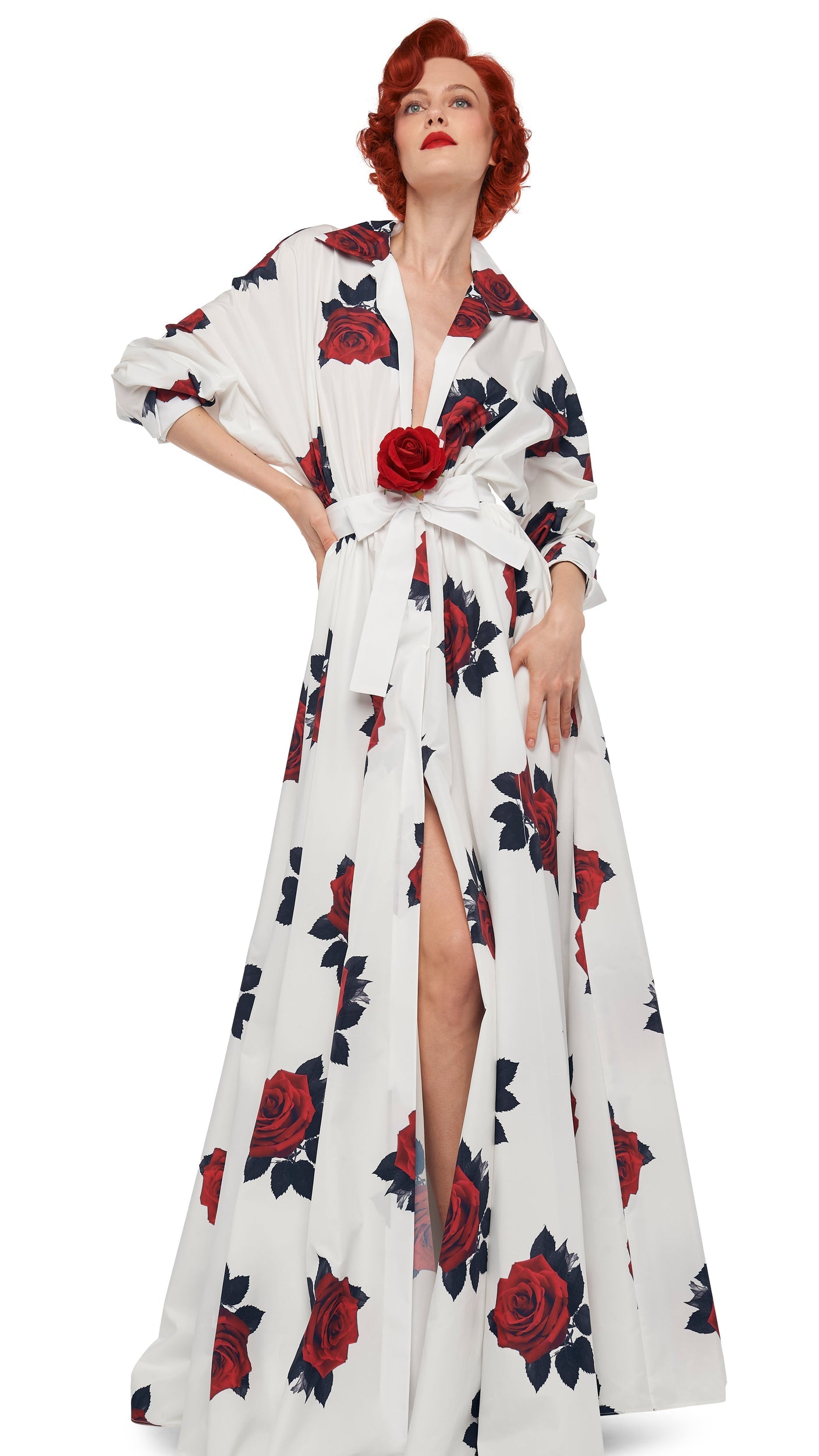 Norma Kamali SUPER OS BF NK SHIRT FLARED GOWN