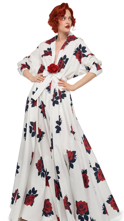 Norma Kamali SUPER OS BF NK SHIRT FLARED GOWN