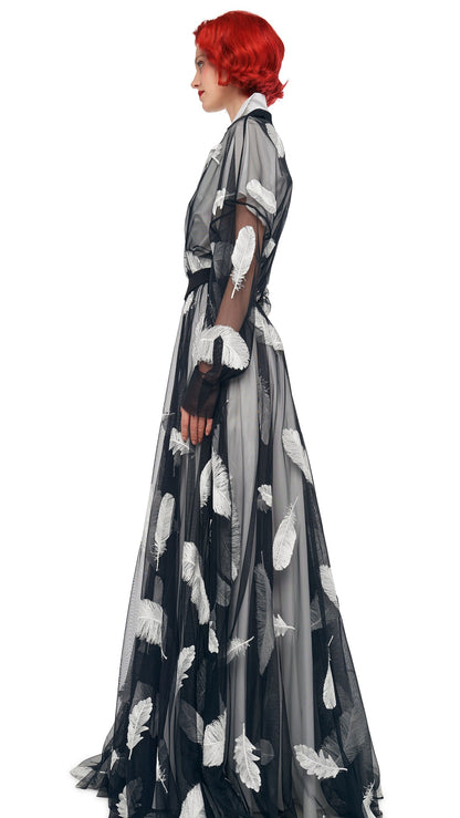 Norma Kamali SUPER OS BF NK SHIRT FLARED GOWN