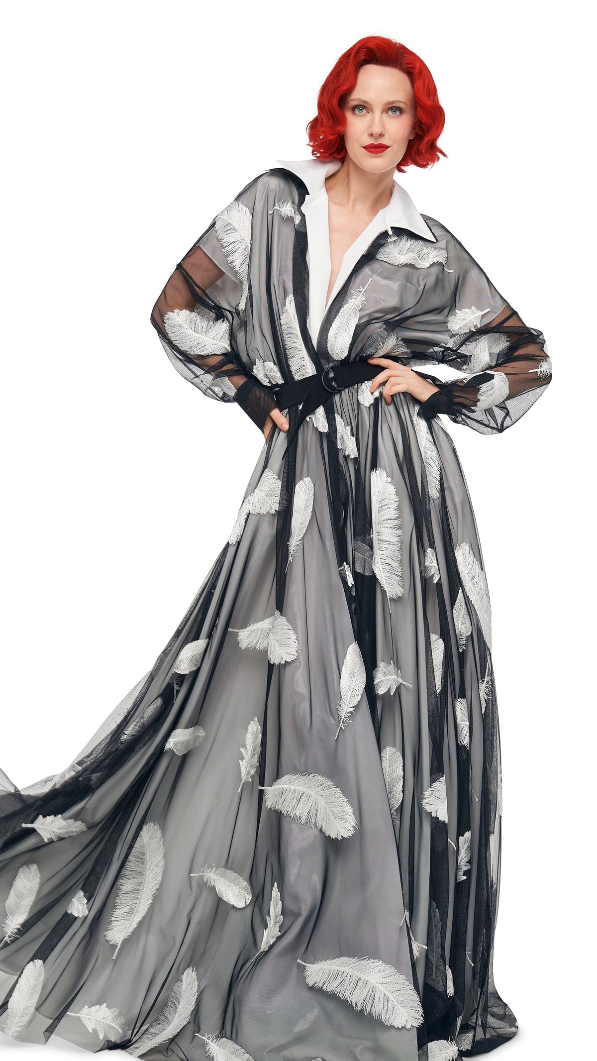 Norma Kamali SUPER OS BF NK SHIRT FLARED GOWN
