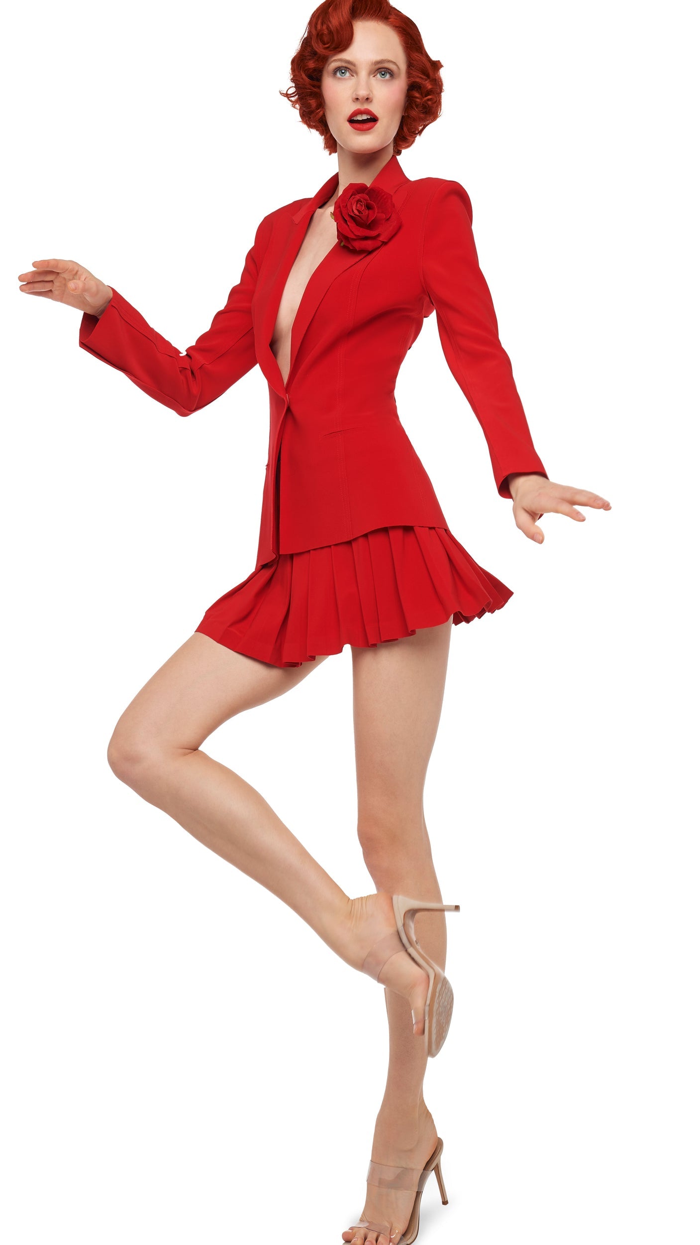 Norma Kamali PLEATED PICKLEBALL SKIRT