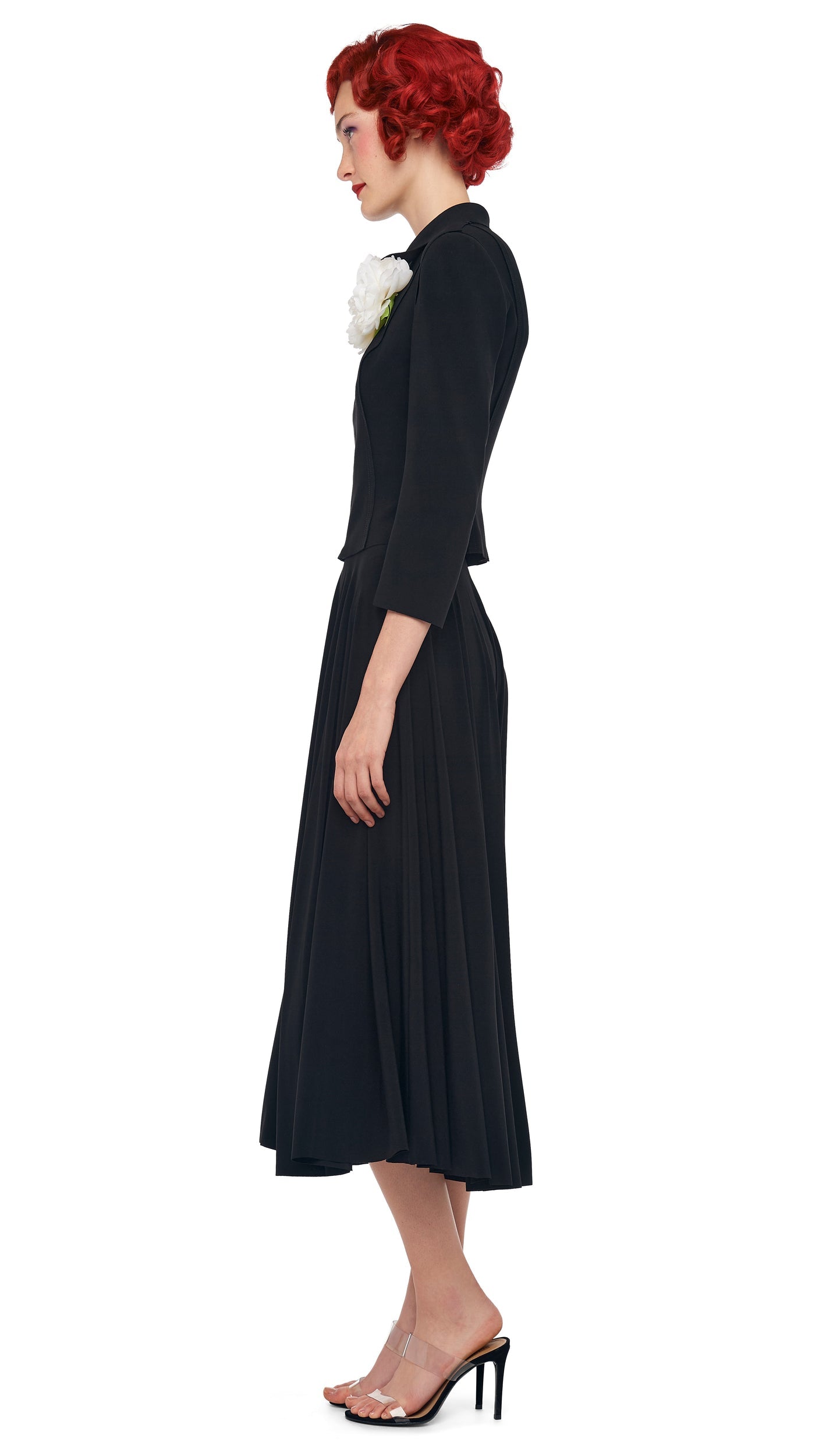 Norma Kamali FLARED SKIRT TO MIDCALF
