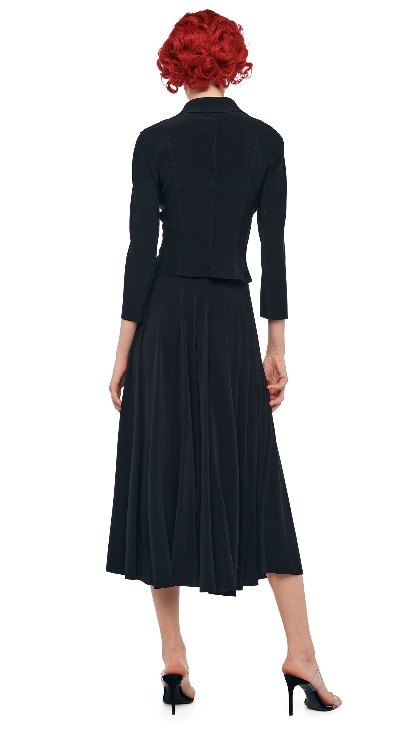 Norma Kamali FLARED SKIRT TO MIDCALF