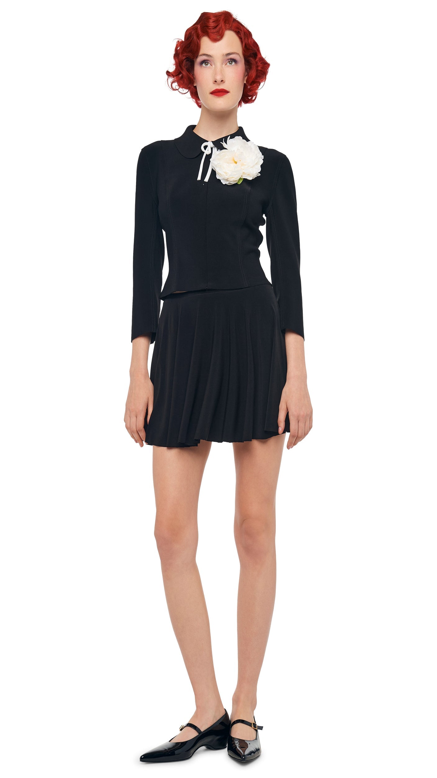 Norma Kamali FLARED MINI SKIRT