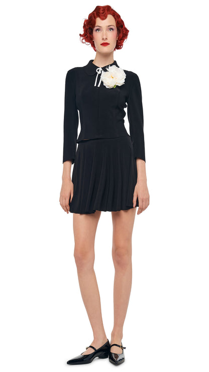 Norma Kamali FLARED MINI SKIRT