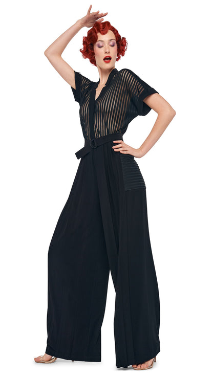 Norma Kamali GERALYN SHORT SLEEVE JUMPSUIT