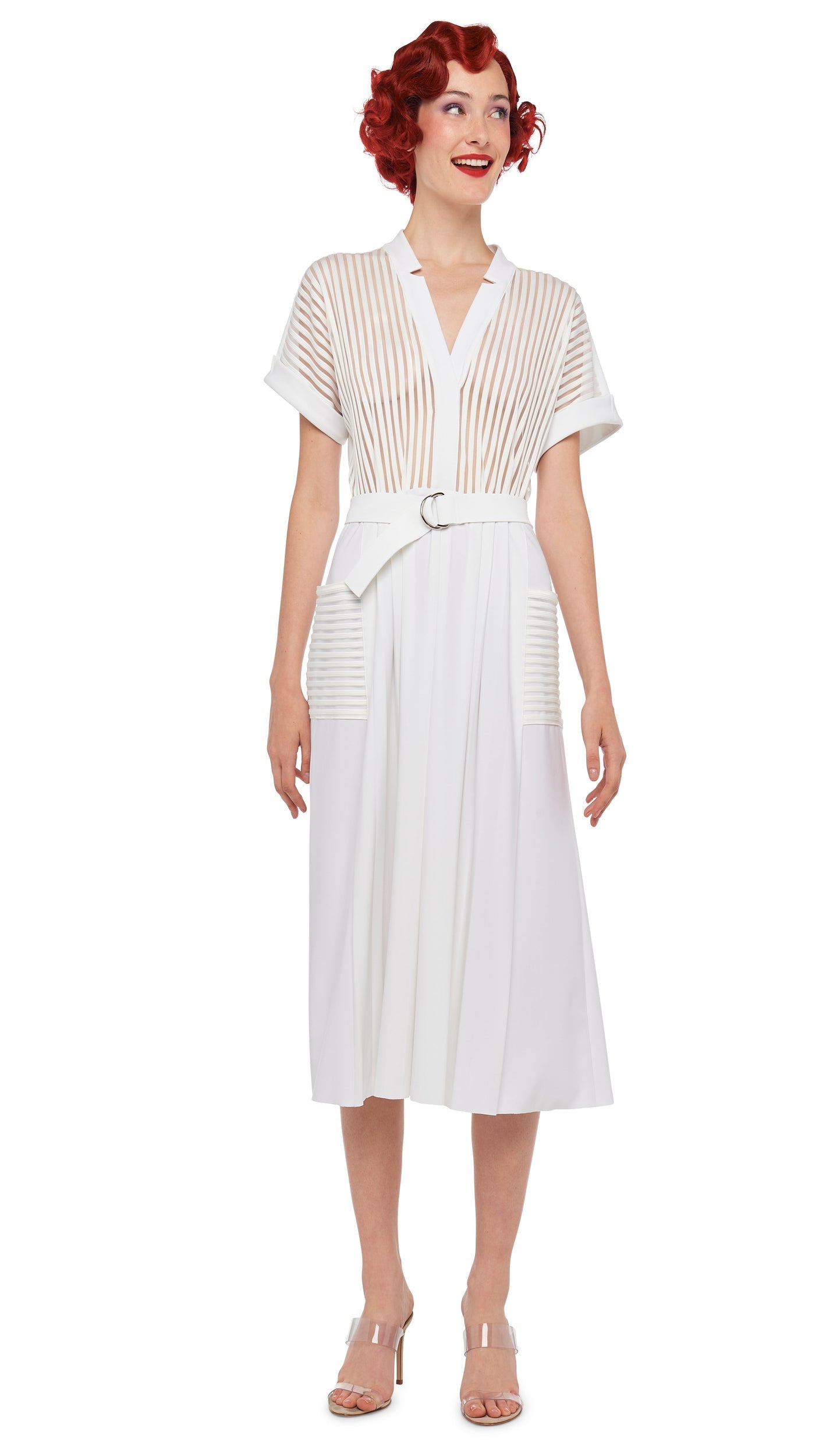 Norma Kamali GERALYN SHORT SLEEVE DRESS