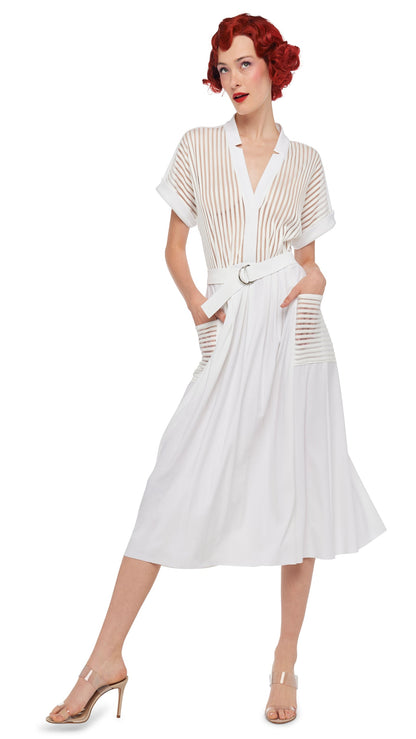 Norma Kamali GERALYN SHORT SLEEVE DRESS