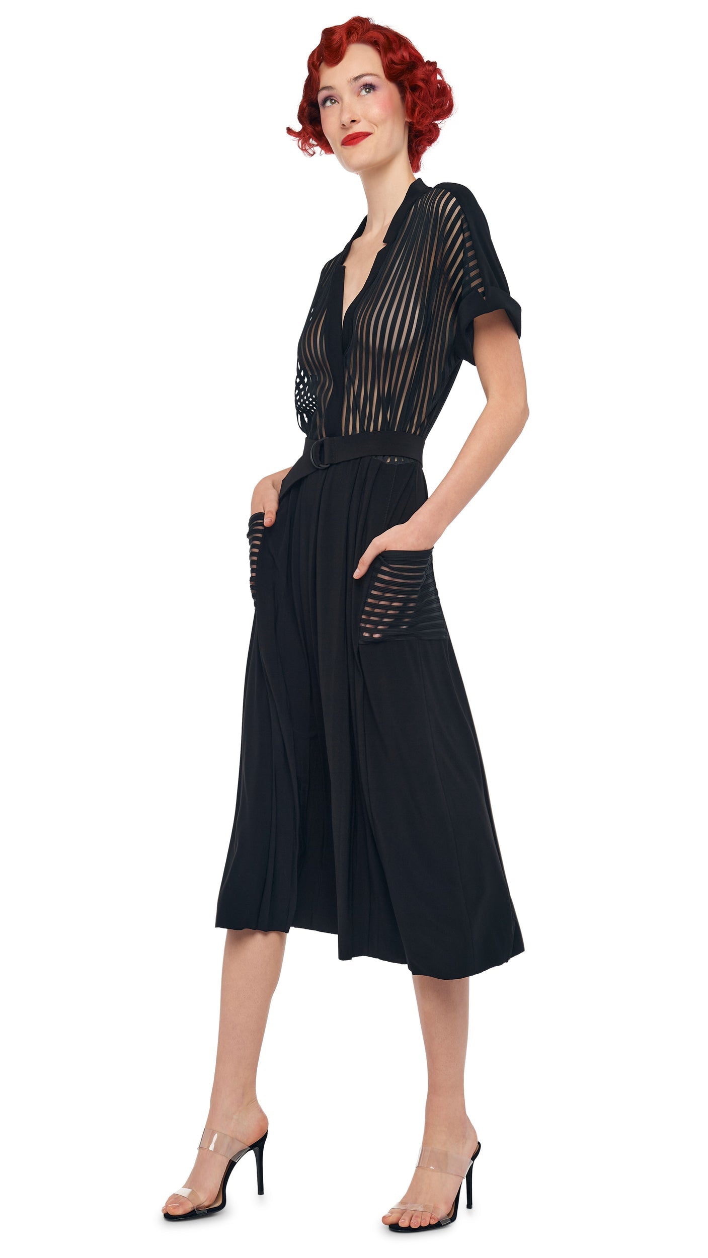 Norma Kamali GERALYN SHORT SLEEVE DRESS