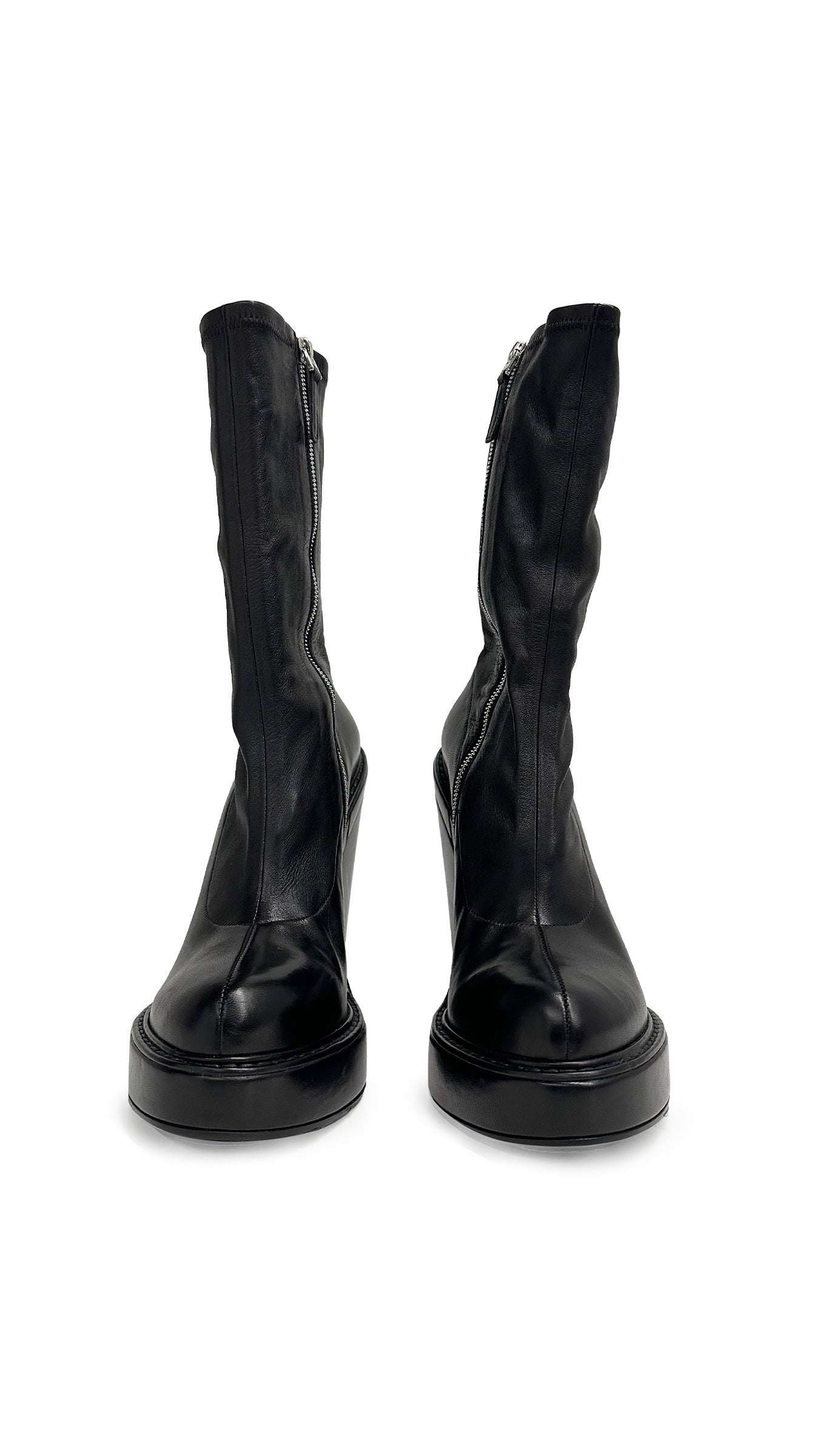 Norma Kamali GIVENCHY STRETCH LEATHER ANKLE BOOTIE