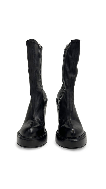 Norma Kamali GIVENCHY STRETCH LEATHER ANKLE BOOTIE