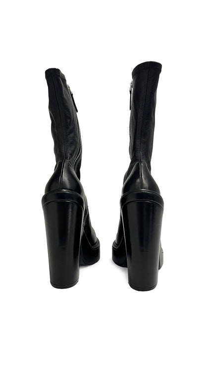 Norma Kamali GIVENCHY STRETCH LEATHER ANKLE BOOTIE
