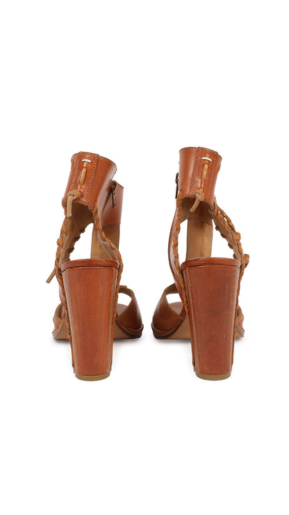 Norma Kamali MAISON MARGIELA LEATHER WHIP STITCH SANDAL