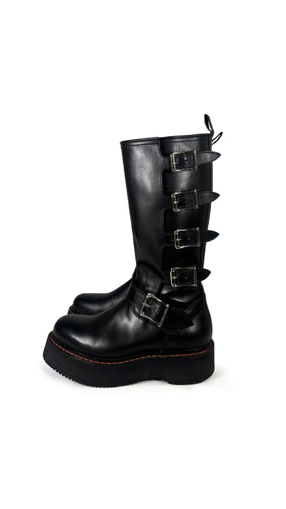 Norma Kamali R13 HIGH MOTO BOOTS