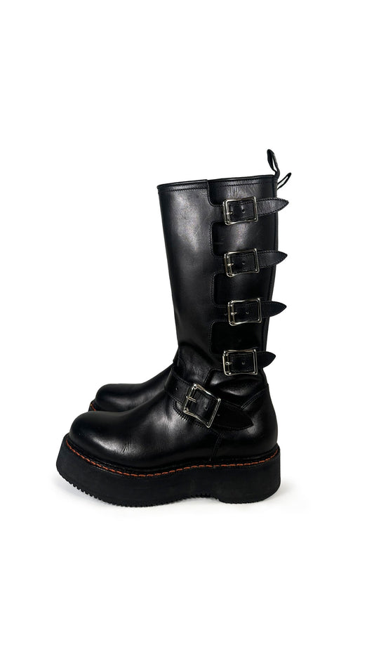 Norma Kamali R13 HIGH MOTO BOOTS