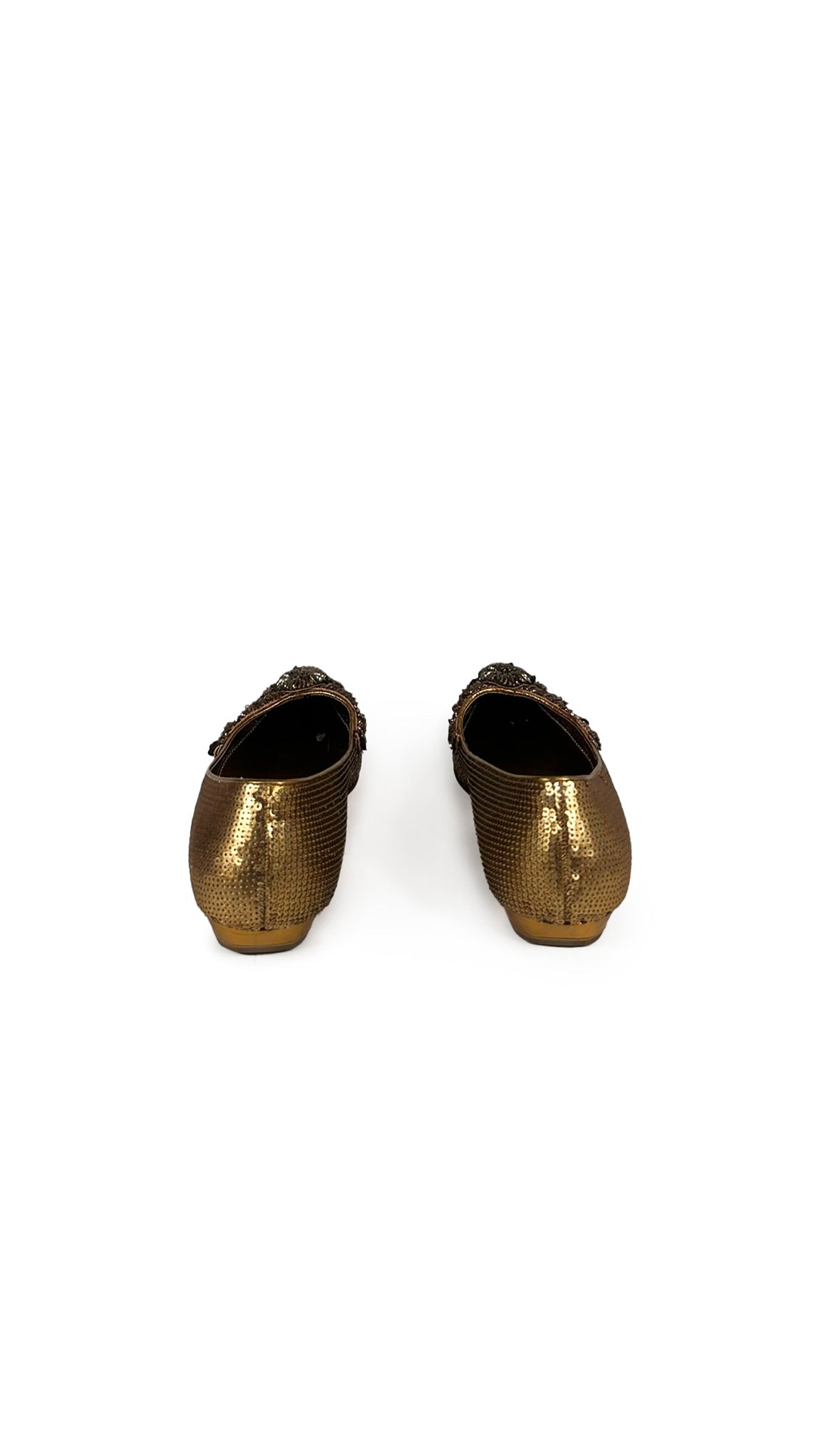 Norma Kamali PRADA SEQUIN FLATS W/ FLOWERS
