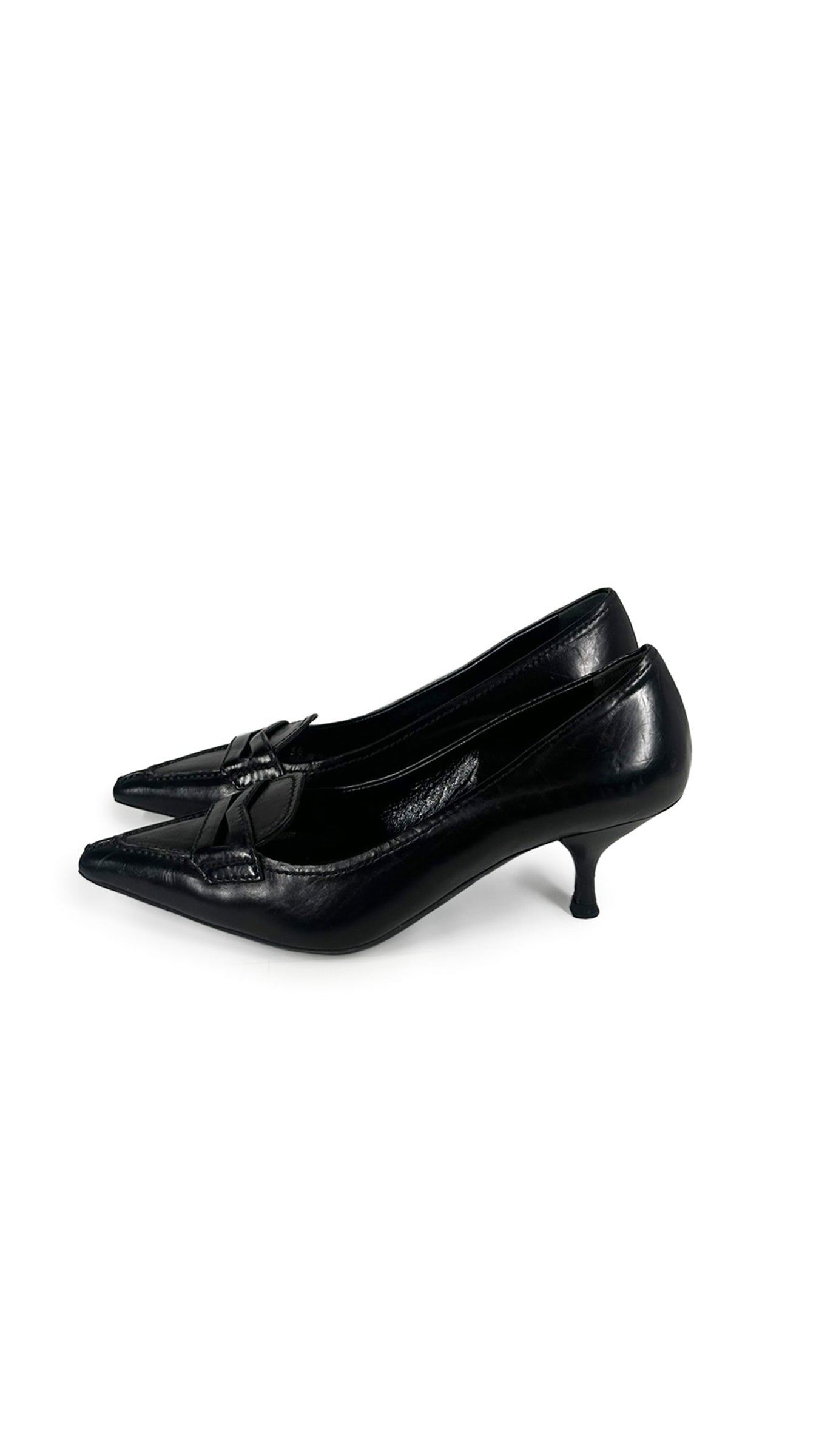 Norma Kamali PRADA LOAFER KITTEN HEEL