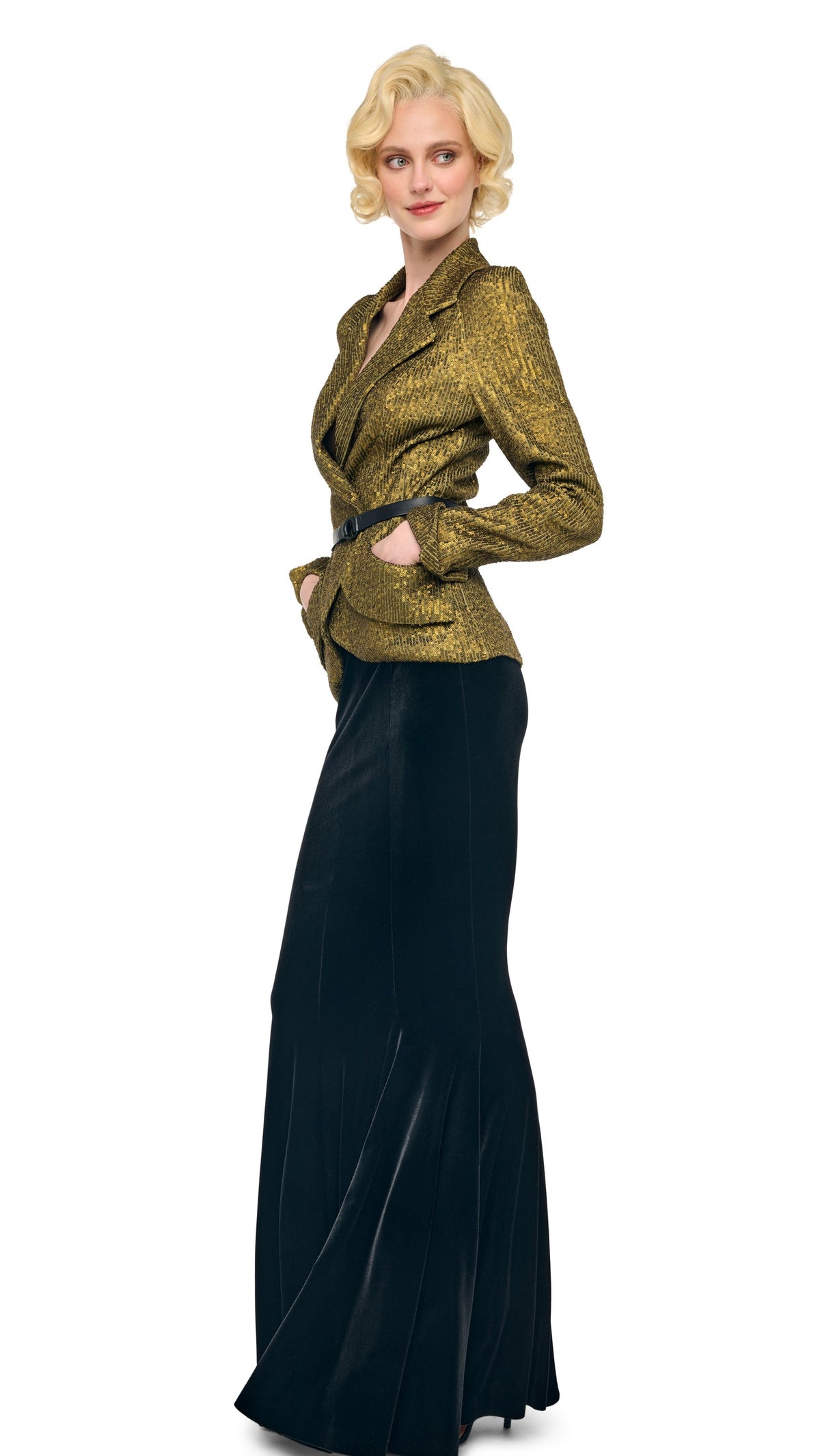 Norma Kamali LONG FISHTAIL SKIRT