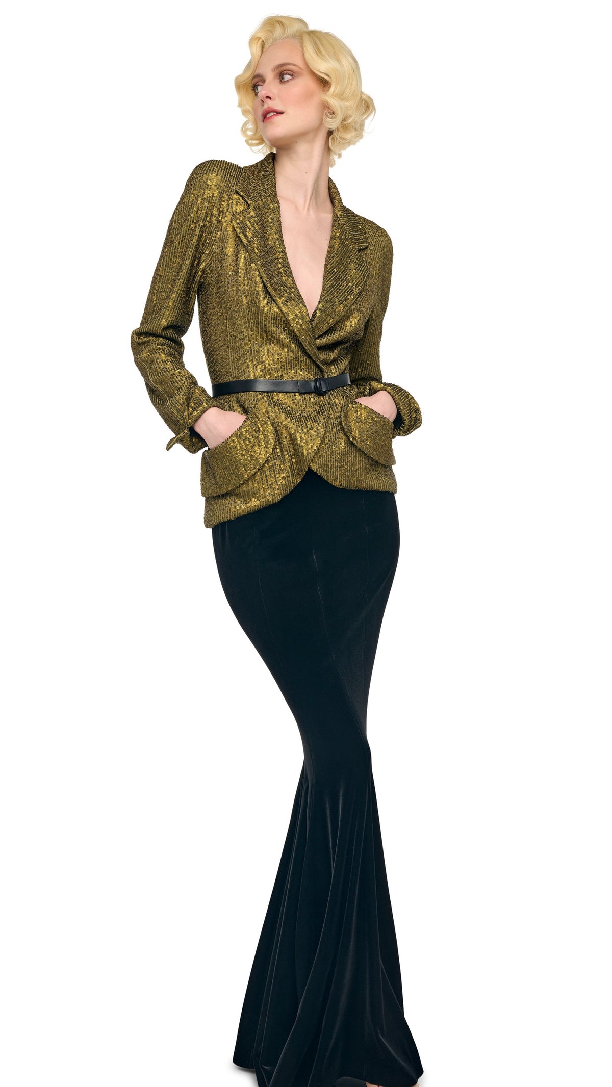 Norma Kamali LONG FISHTAIL SKIRT