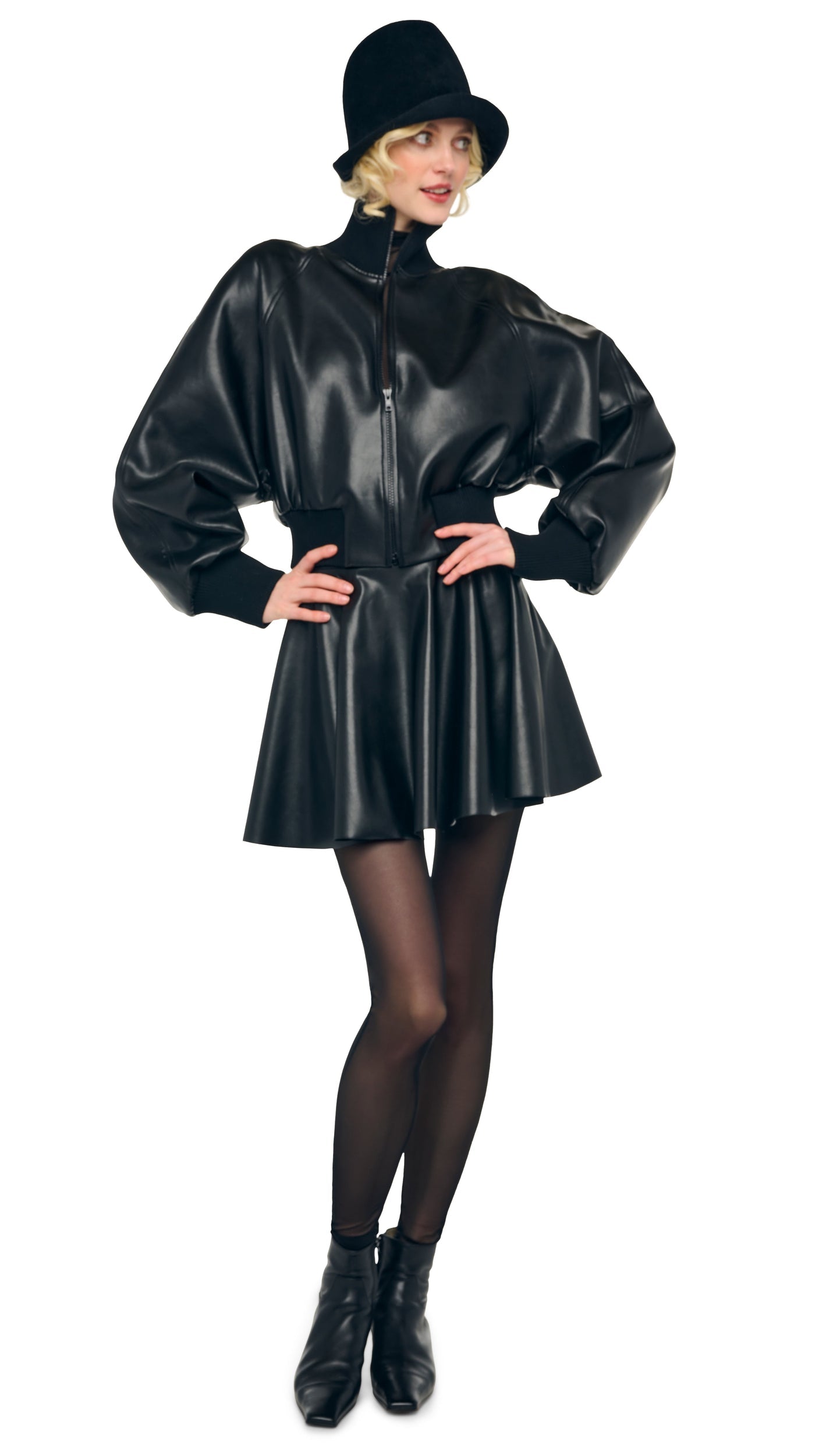 Norma Kamali FLARED MINI SKIRT