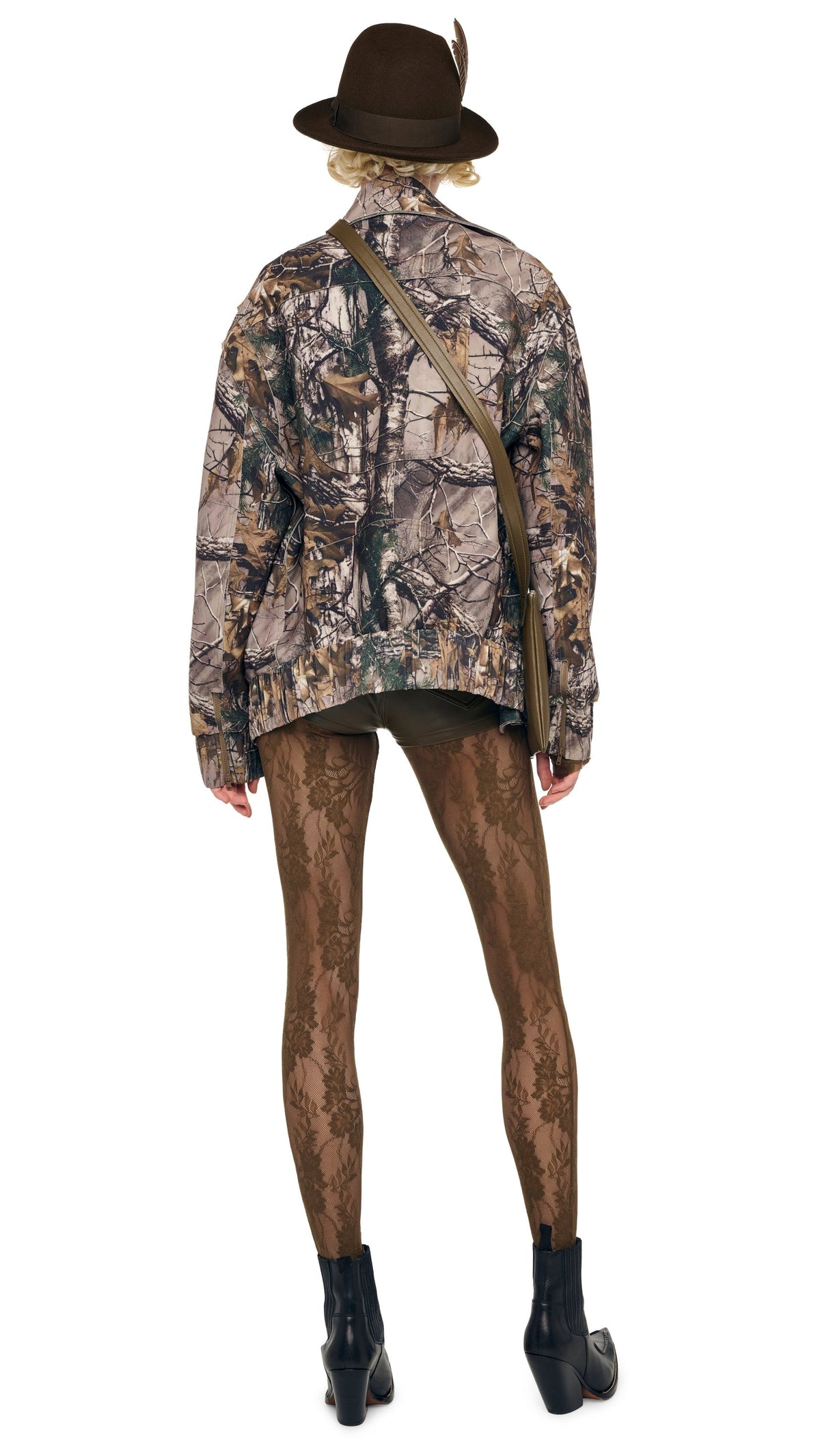 Norma Kamali LONG SLEEVE SLIM FIT TURTLE CATSUIT W/ FOOTIE