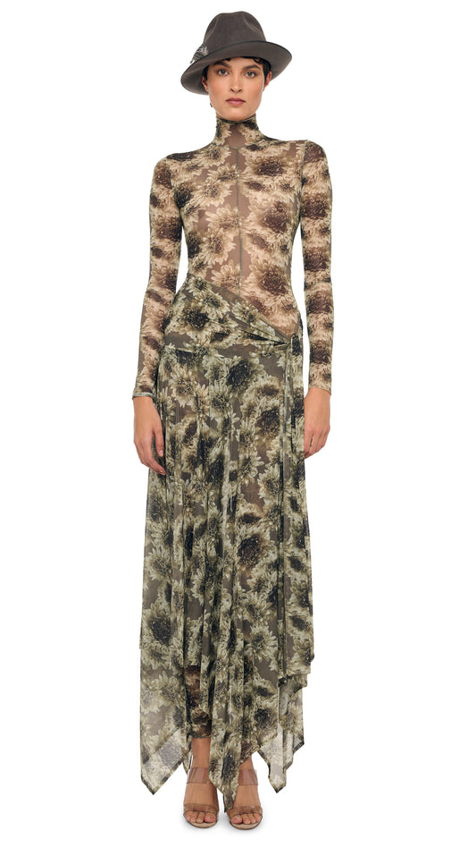 Norma Kamali LONG SLEEVE SLIM FIT TURTLE CATSUIT