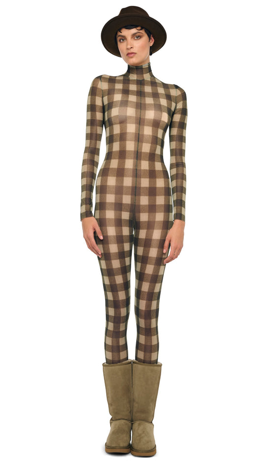 Norma Kamali LONG SLEEVE SLIM FIT TURTLE CATSUIT