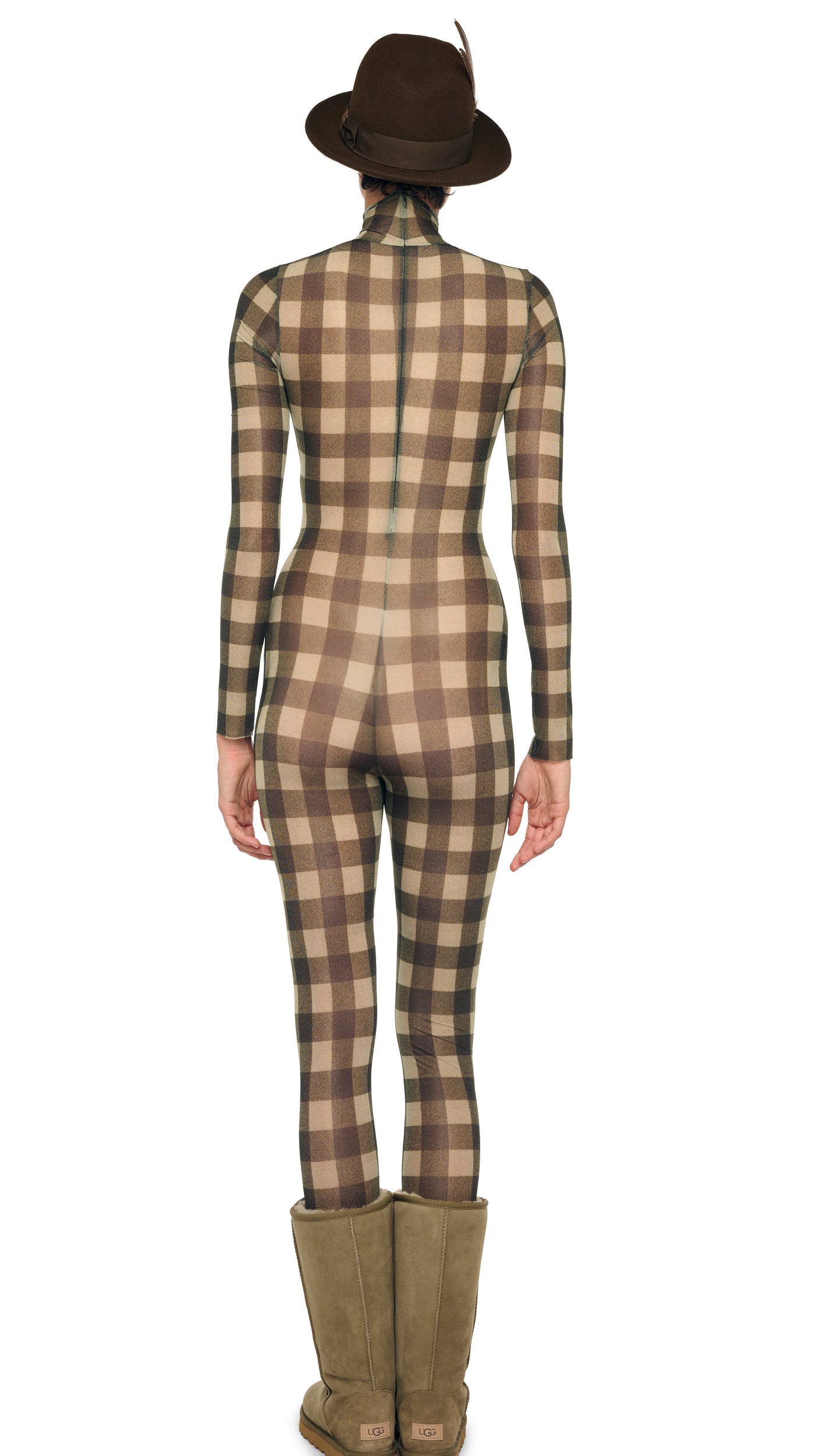 Norma Kamali LONG SLEEVE SLIM FIT TURTLE CATSUIT