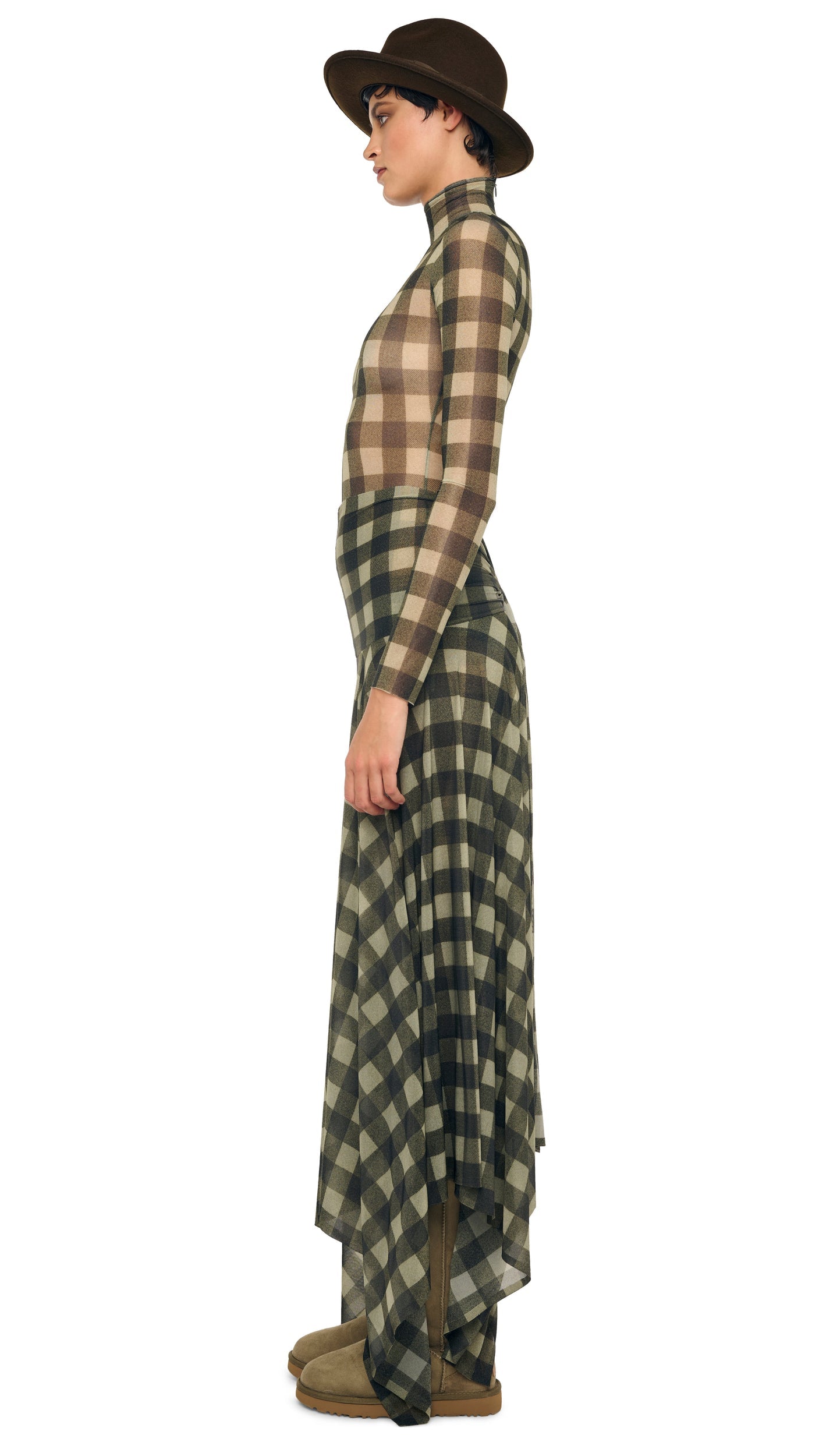 Norma Kamali LONG SLEEVE SLIM FIT TURTLE CATSUIT
