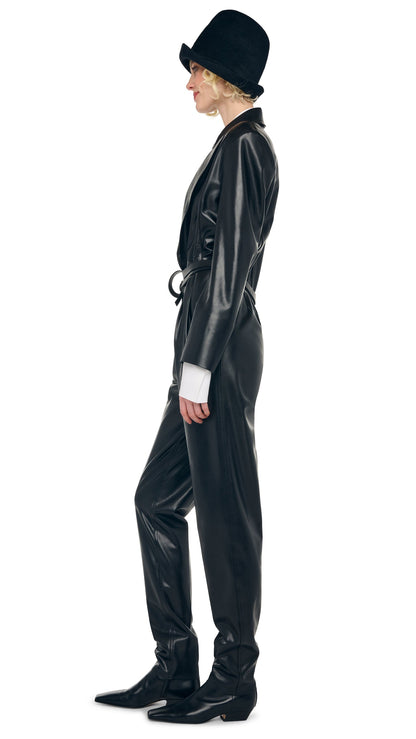 Norma Kamali EASY FIT SINGLE BREASTED TAPERED LEG JUMPSUIT