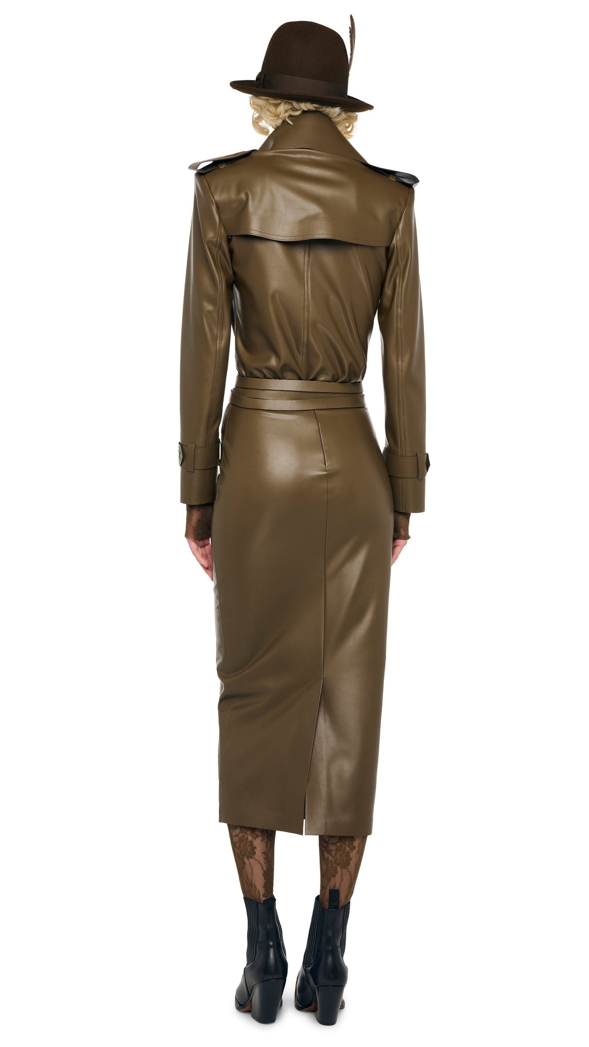 Norma Kamali DOUBLE BREASTED TRENCH BODYSUIT
