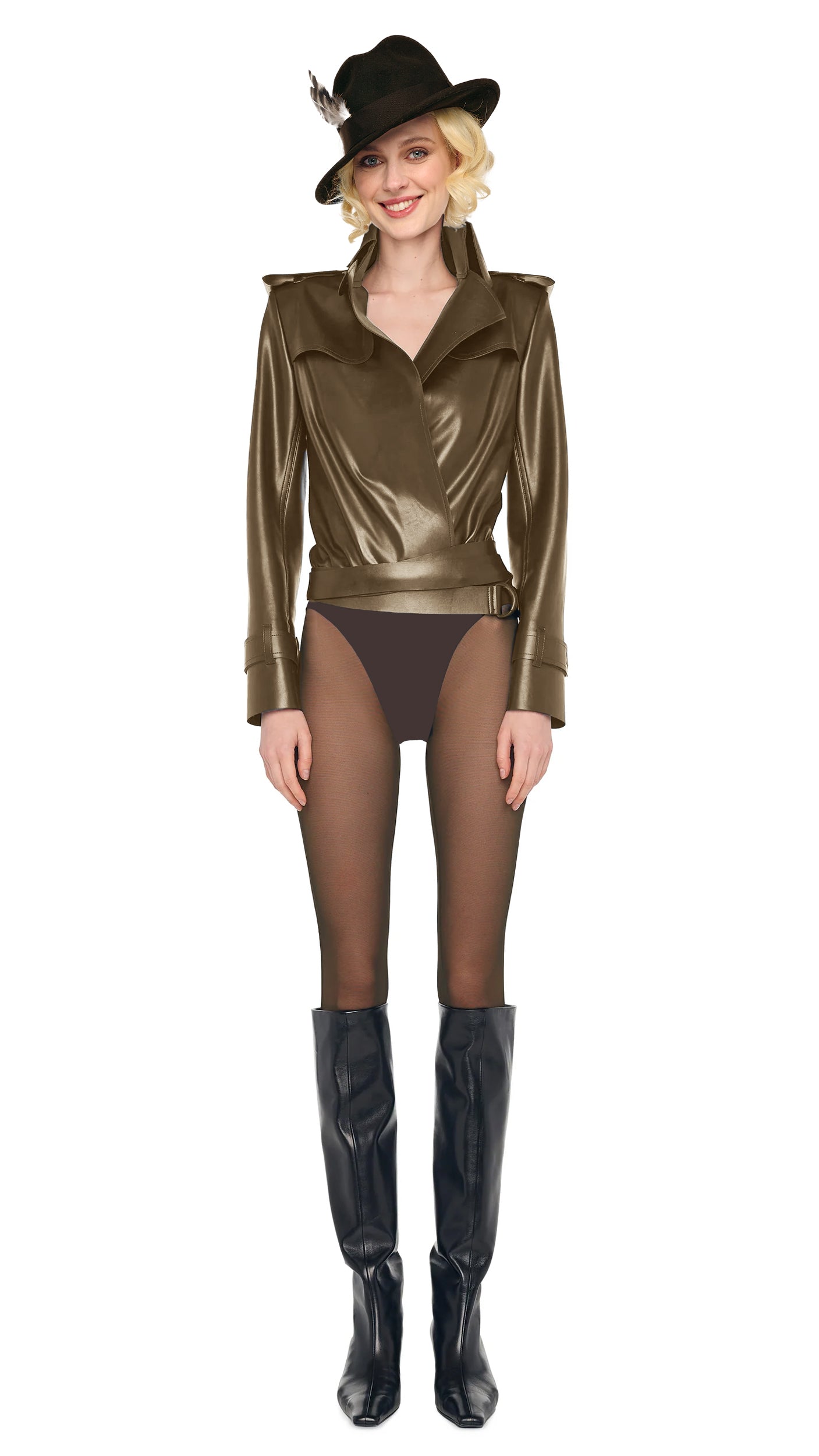 Norma Kamali LEGGING W/ FOOTIE W/O WAISTBAND