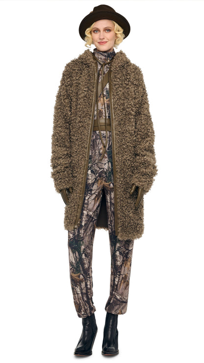Norma Kamali OS RAGLAN SLEEVE ZIP FRONT HOODED JACKET
