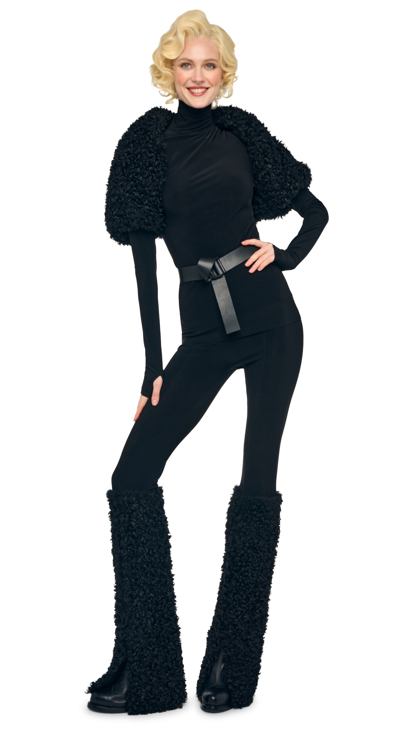 Norma Kamali LONG SLEEVE SHRUGGIE