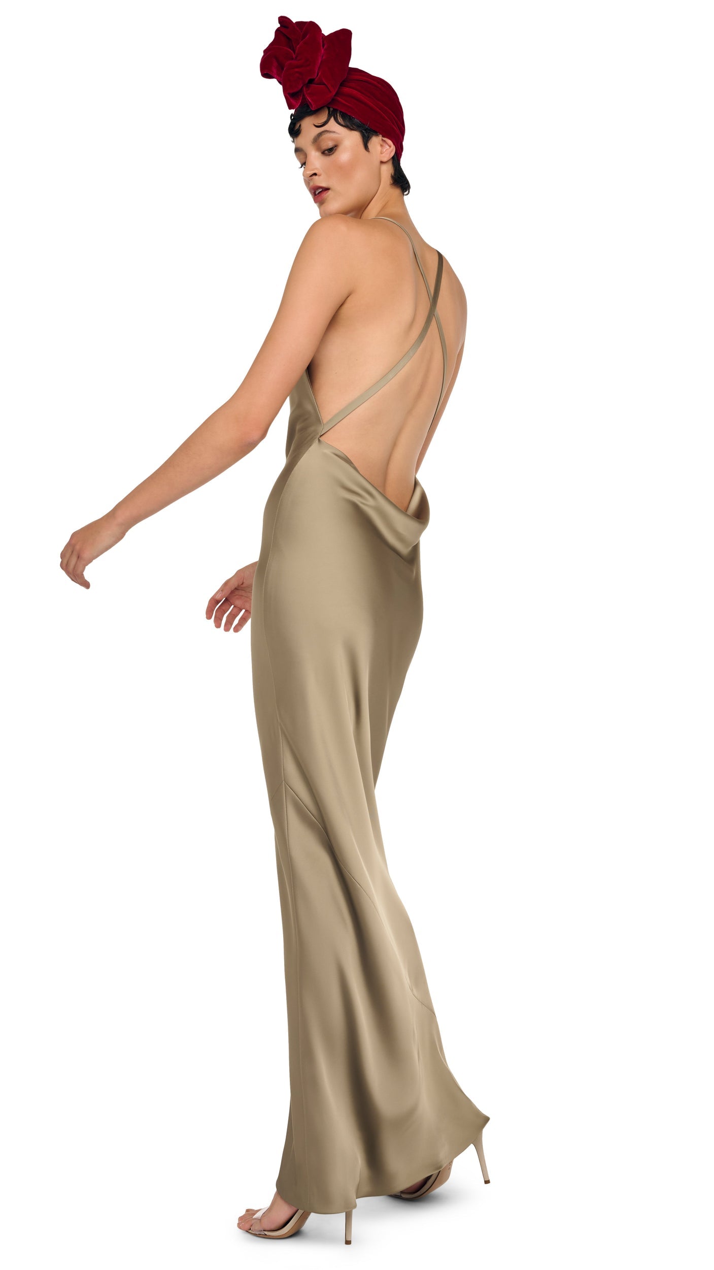 Norma Kamali CROSS BACK BIAS GOWN
