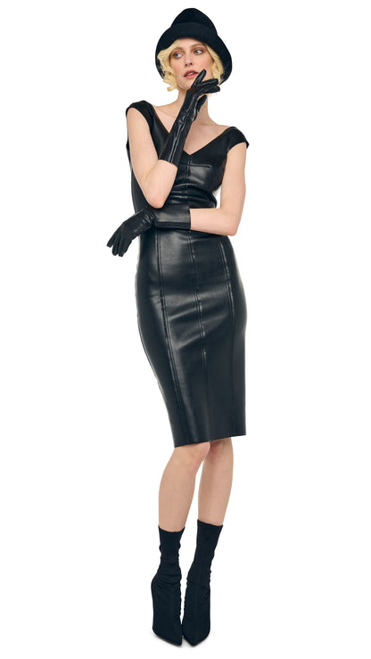 Norma Kamali GRACE PENCIL DRESS BELOW KNEE