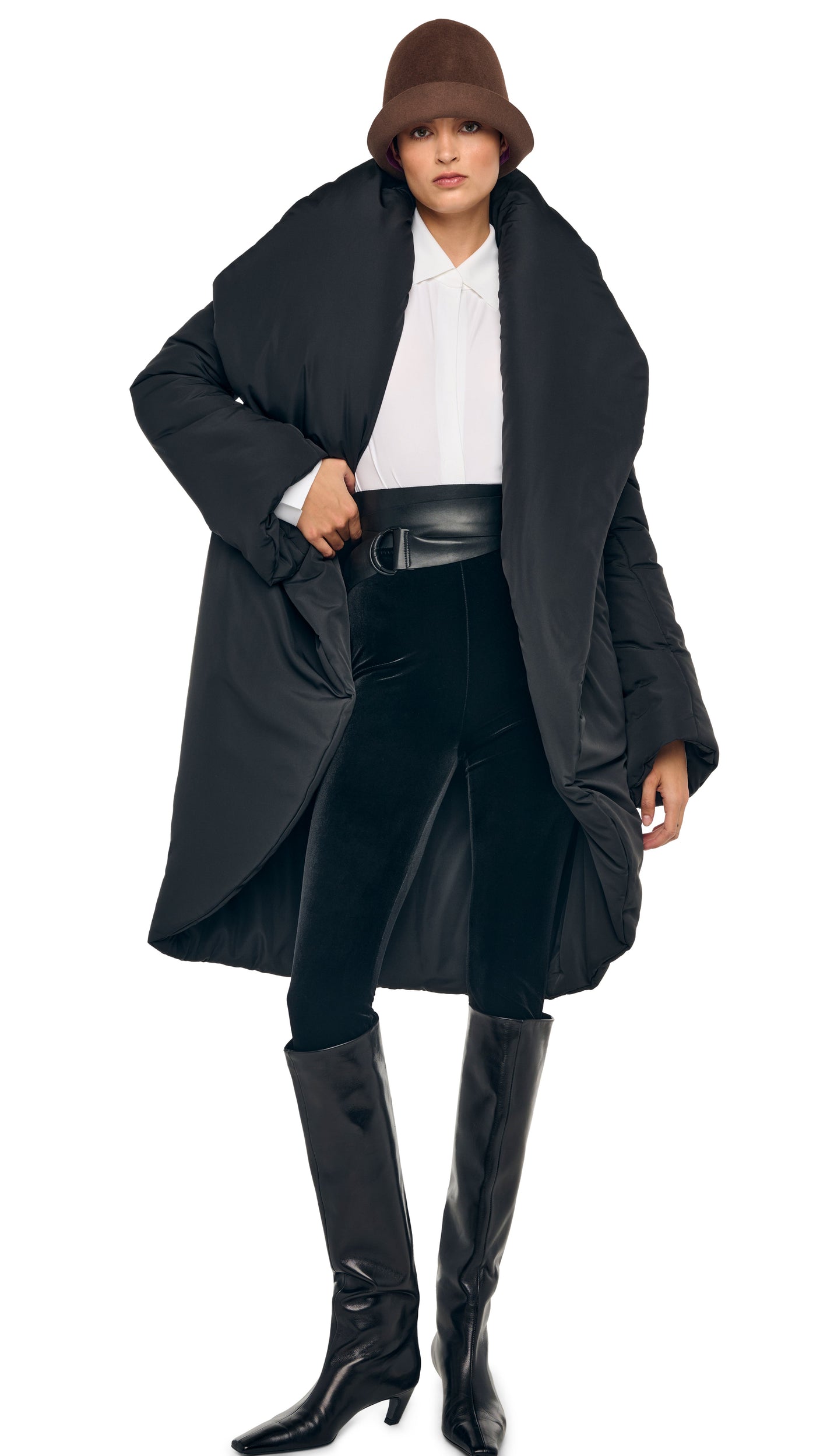Norma Kamali SHAWL COLLAR SLEEPING BAG COAT