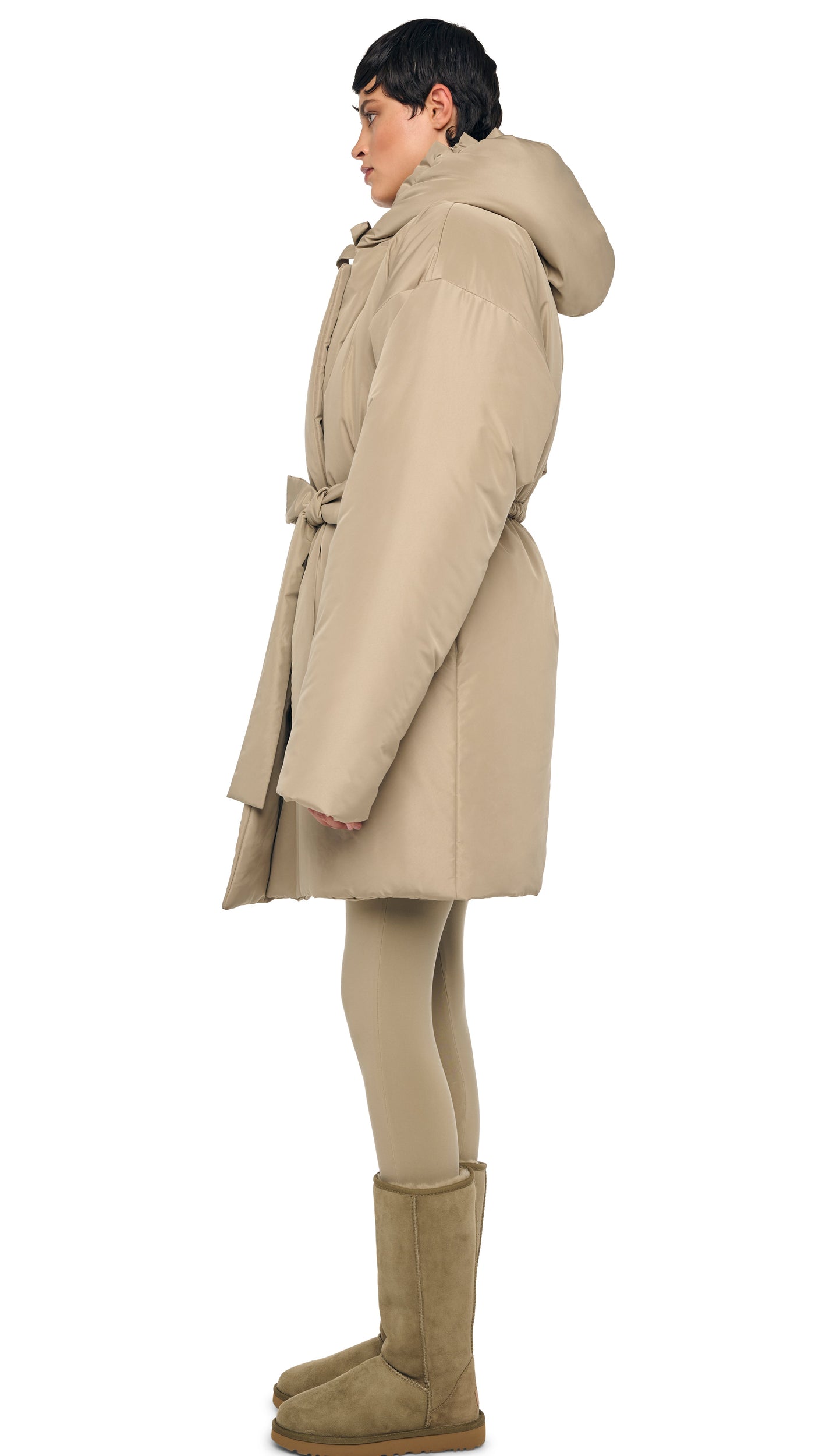 Norma Kamali HOODED SLEEPING BAG COAT TO KNEE