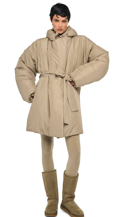 Norma Kamali HOODED SLEEPING BAG COAT TO KNEE