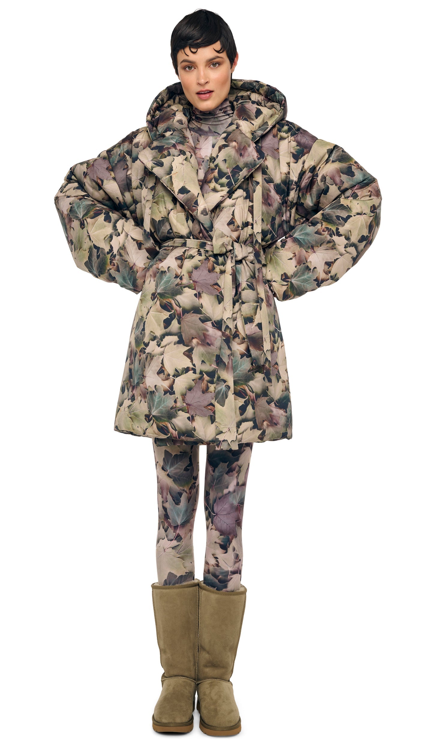 Norma Kamali HOODED SLEEPING BAG COAT TO KNEE