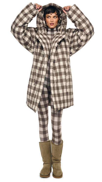 Norma Kamali HOODED SLEEPING BAG COAT TO KNEE